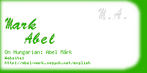 mark abel business card